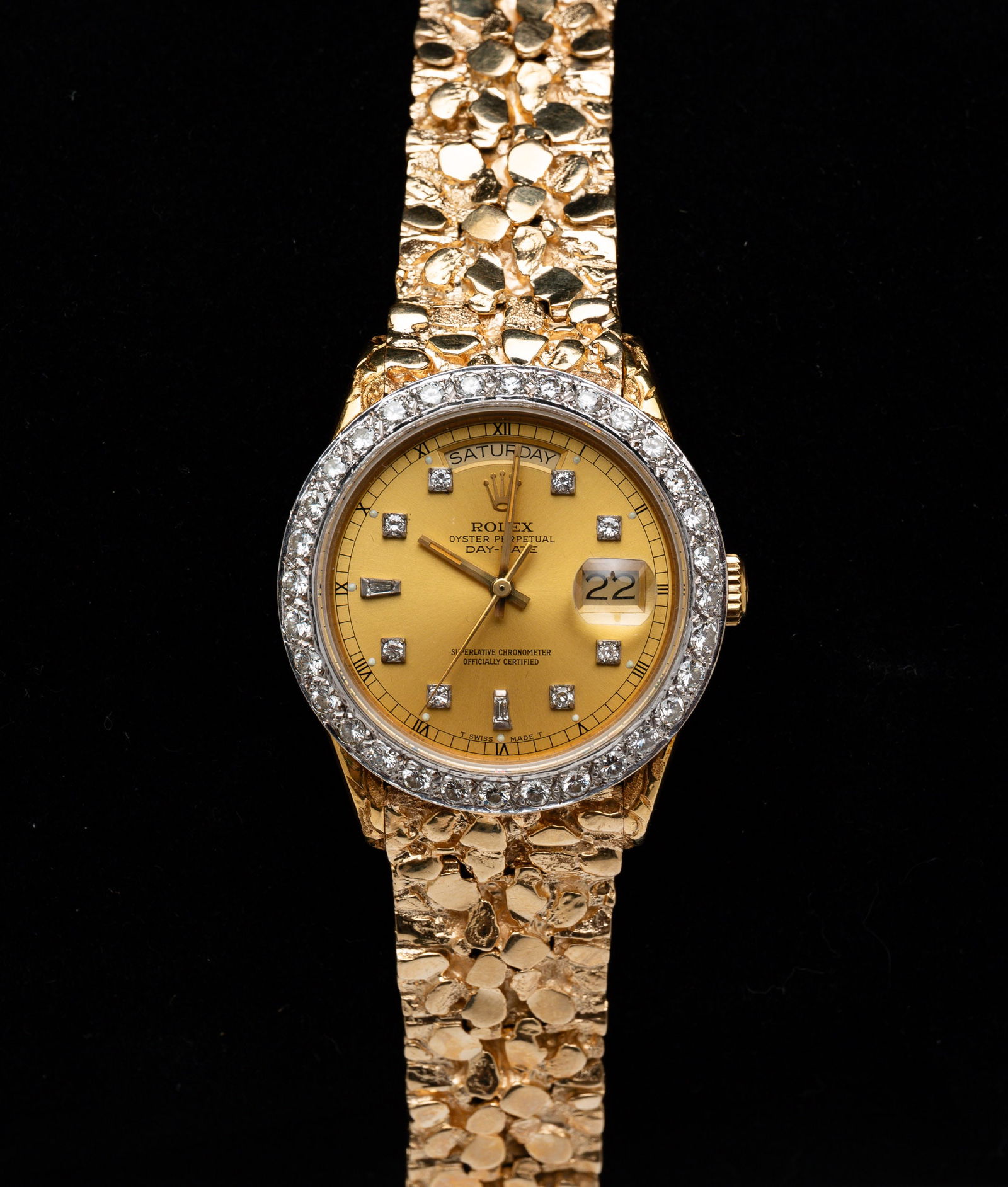 MEN'S 14K YELLOW GOLD AND DIAMOND ROLEX PRESIDENTIAL WATCH. (1 of 5)