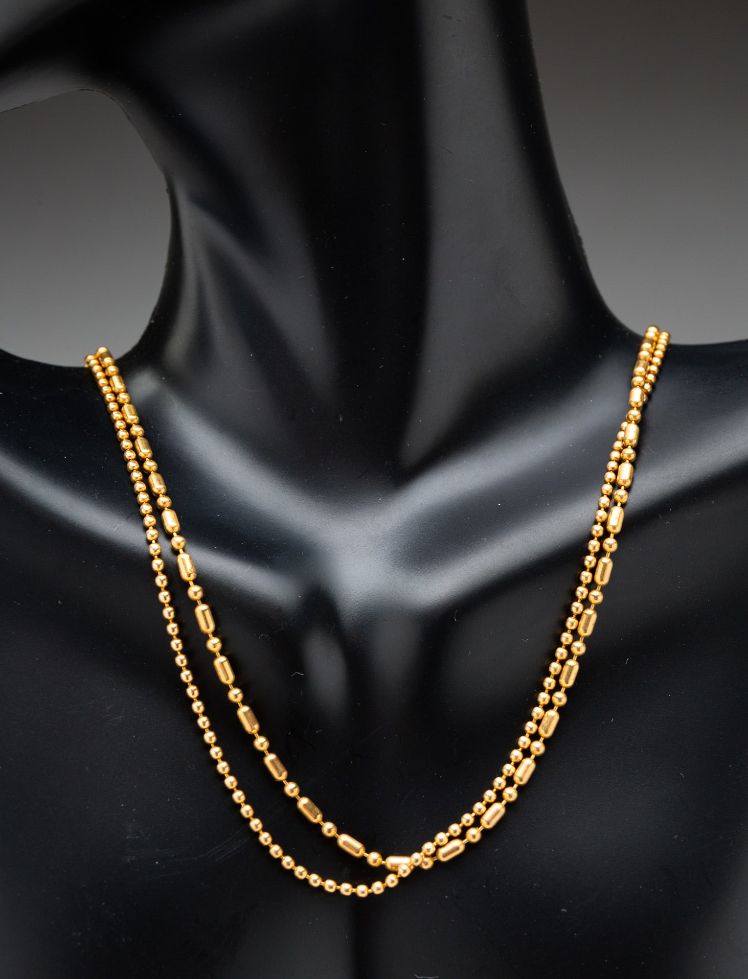 TWO 14K YELLOW GOLD ITALIAN CHAINS. (1 of 2)