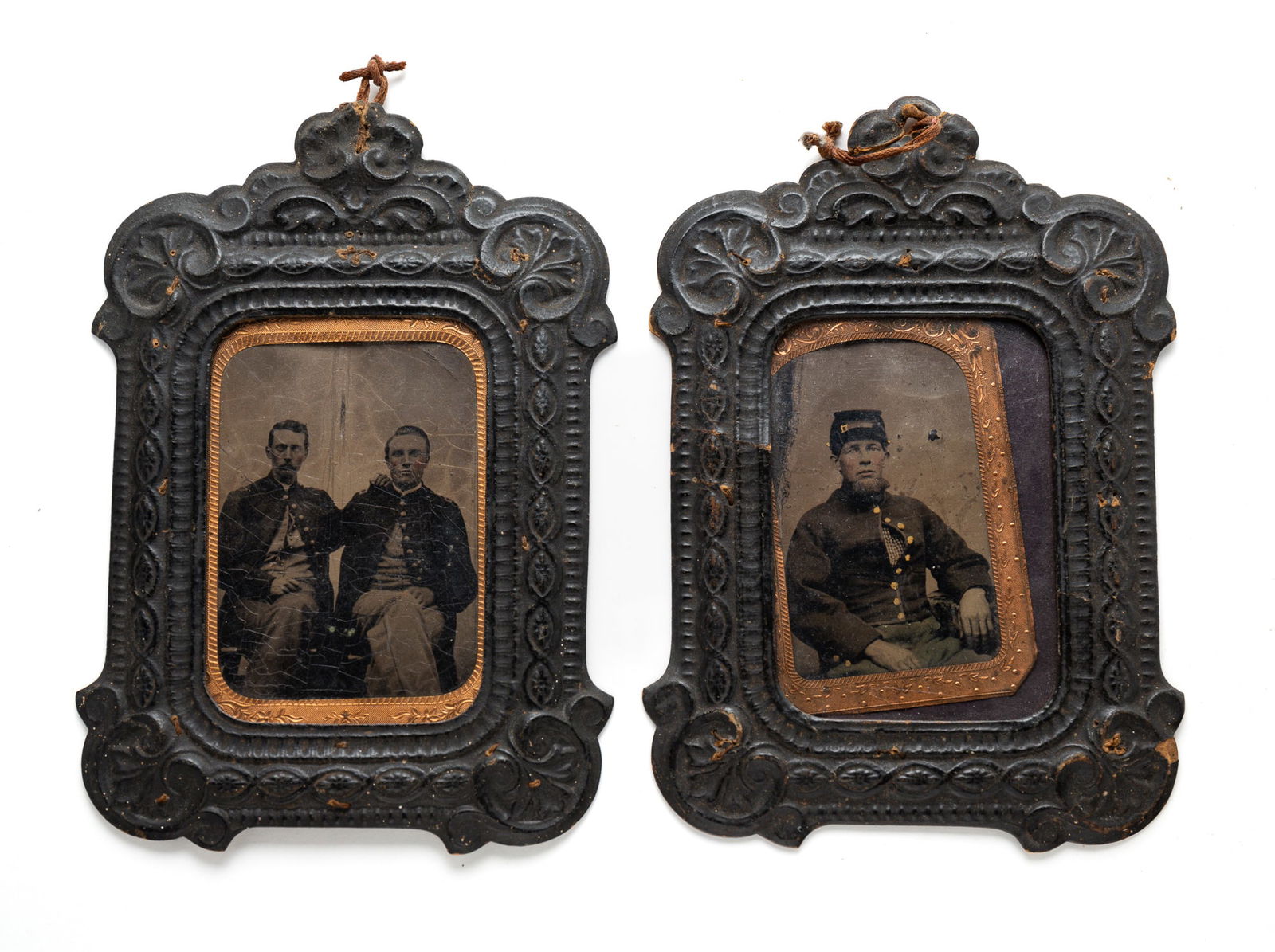TWO FRAMED QUARTER PLATE CIVIL WAR IMAGES. (1 of 4)