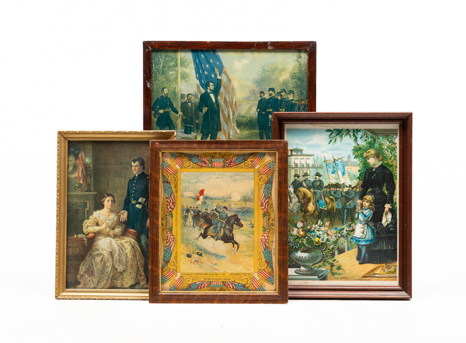 FOUR WAR THEMED COLORED LITHOGRAPHS. (1 of 6)