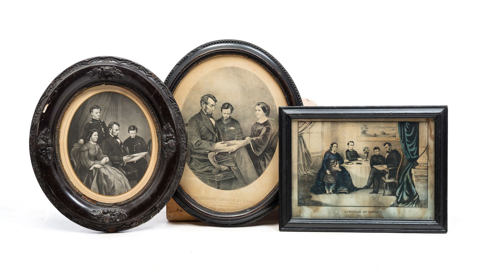 THREE LINCOLN LITHOGRAPHS. (1 of 6)
