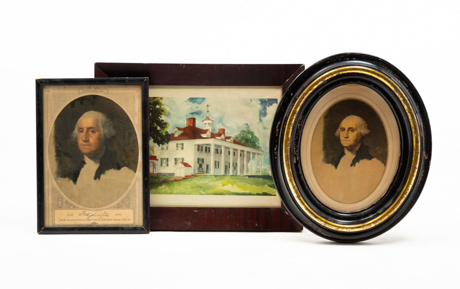 THREE GEORGE WASHINGTON LITHOGRAPHS. (1 of 5)