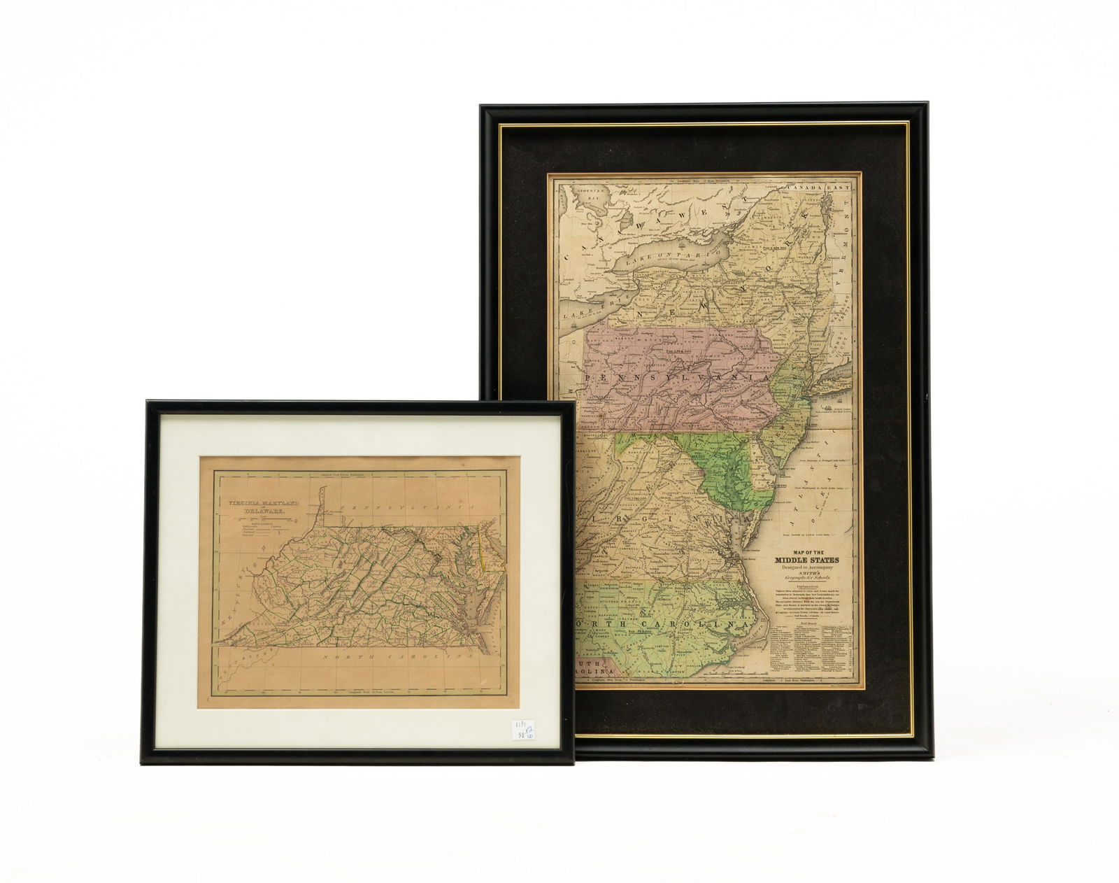 TWO EARLY UNITED STATES MAPS. (1 of 4)