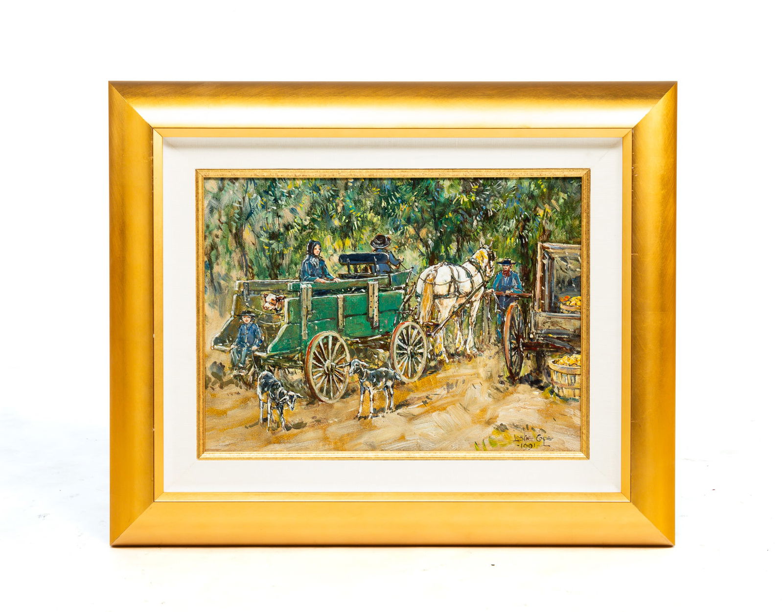 Kids Day At The Sale, Kidron, Ohio By Leslie Cope (19132002). Auction