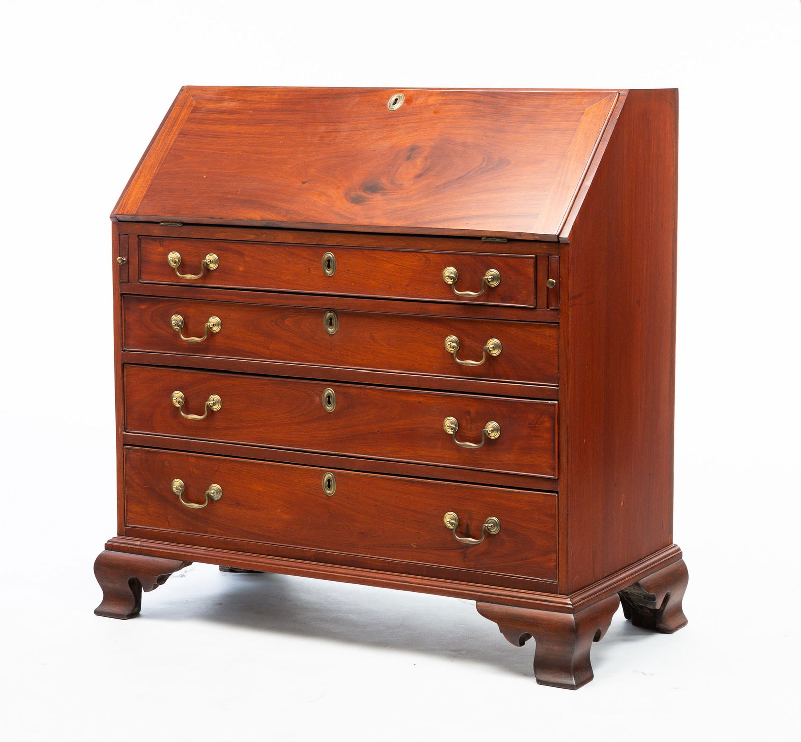 CHIPPENDALE SLANT FRONT DESK. (1 of 6)