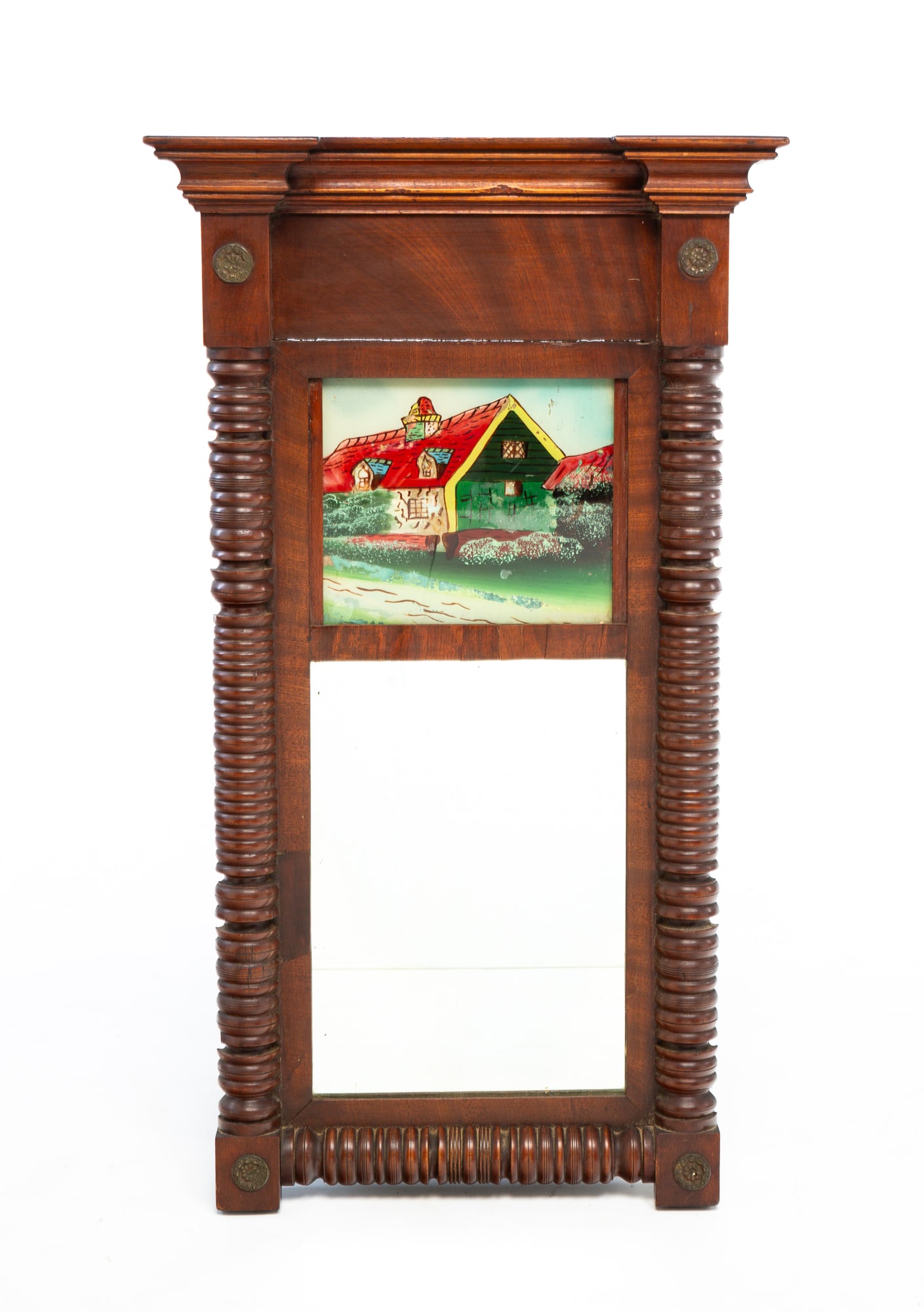 FEDERAL MIRROR WITH REVERSE PAINTED TABLET. (1 of 4)