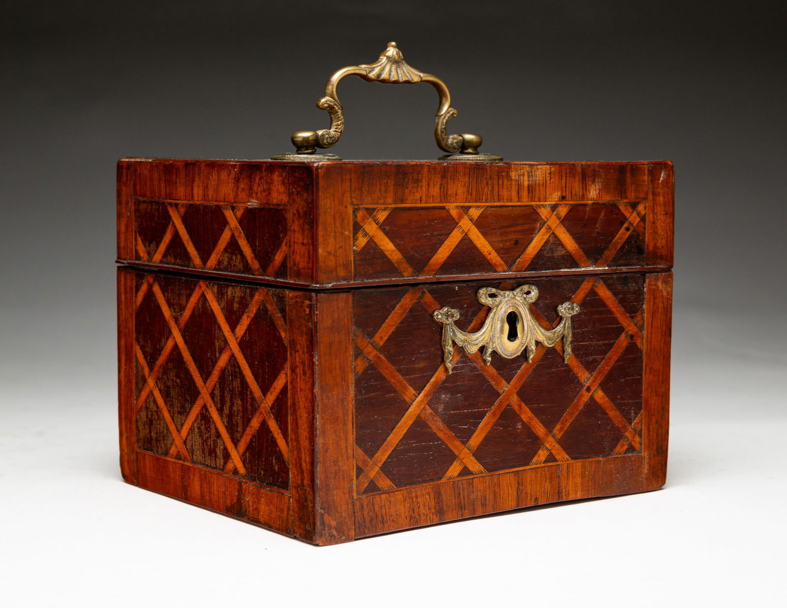 INLAID TEA CADDY. (1 of 4)