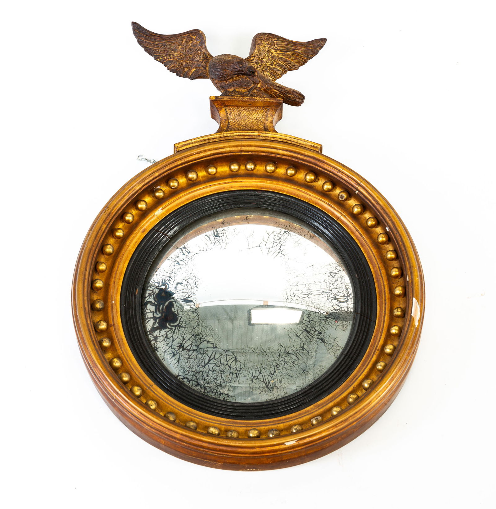 FRAMED CONVEX MIRROR. (1 of 4)