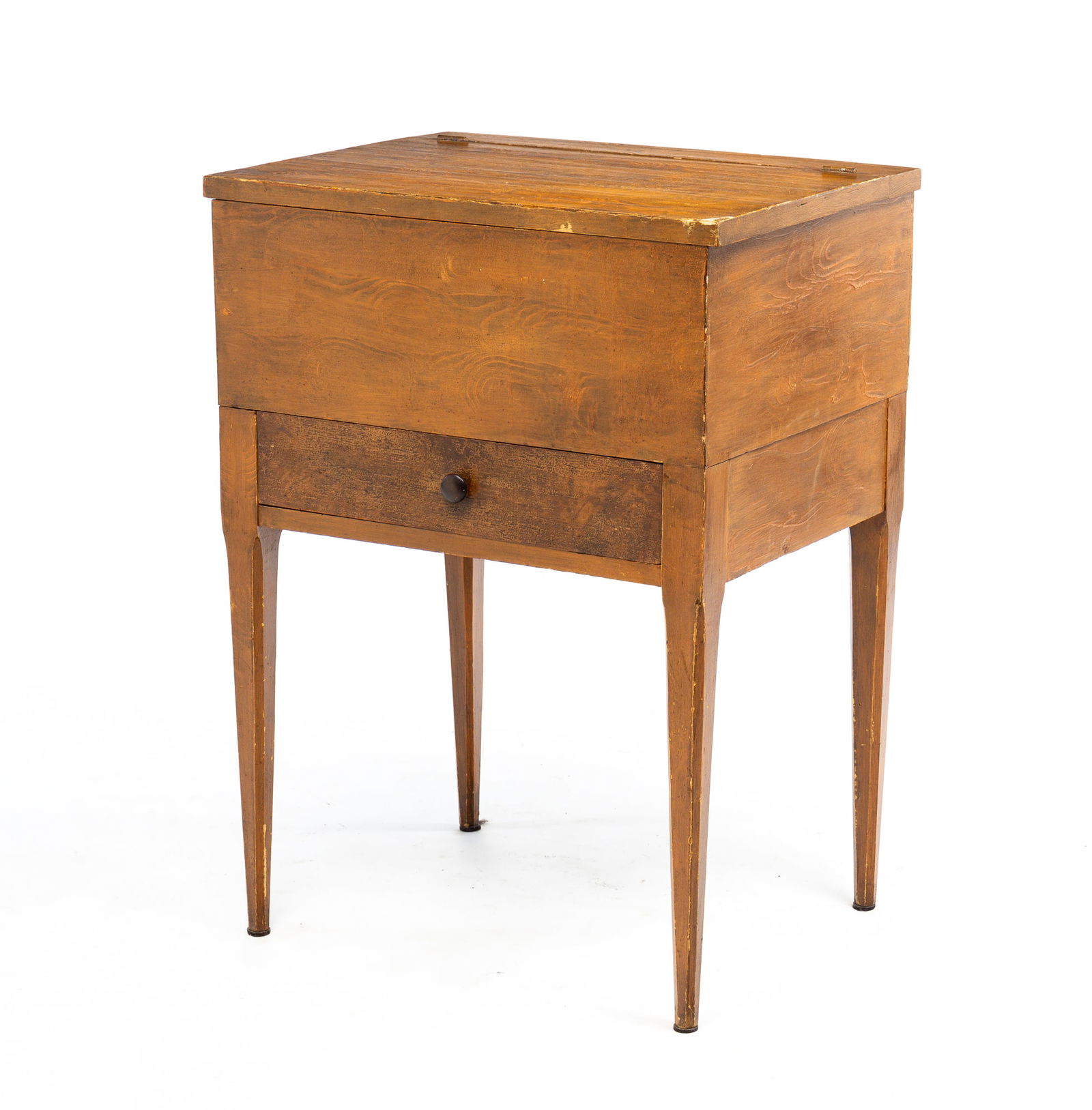 COUNTRY HEPPLEWHITE GRAIN PAINTED SUGAR CHEST. (1 of 5)