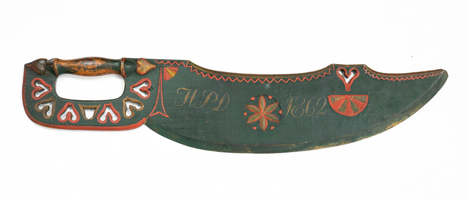 PRESENTATION FLAX SCUTCHING KNIFE. (1 of 4)