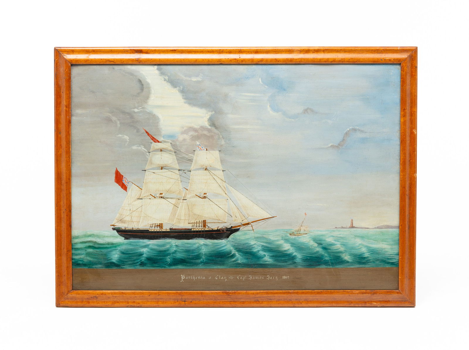 SEASCAPE OF BRIGANTINE "PARTHENIA". (1 of 4)