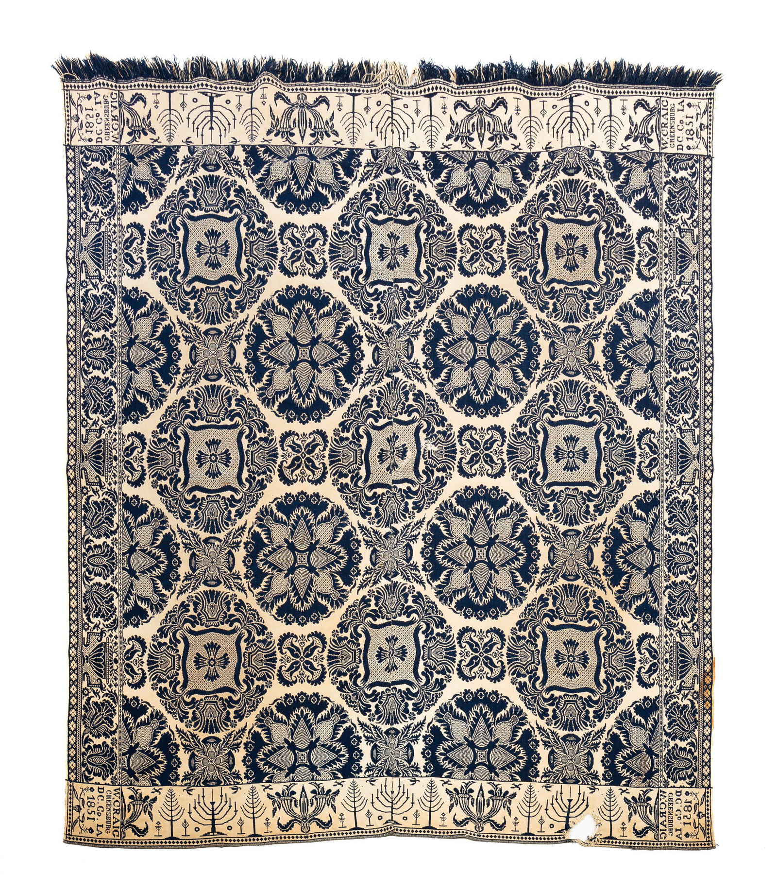 INDIANA JACQUARD COVERLET BY WILLIAM CRAIG. (1 of 3)