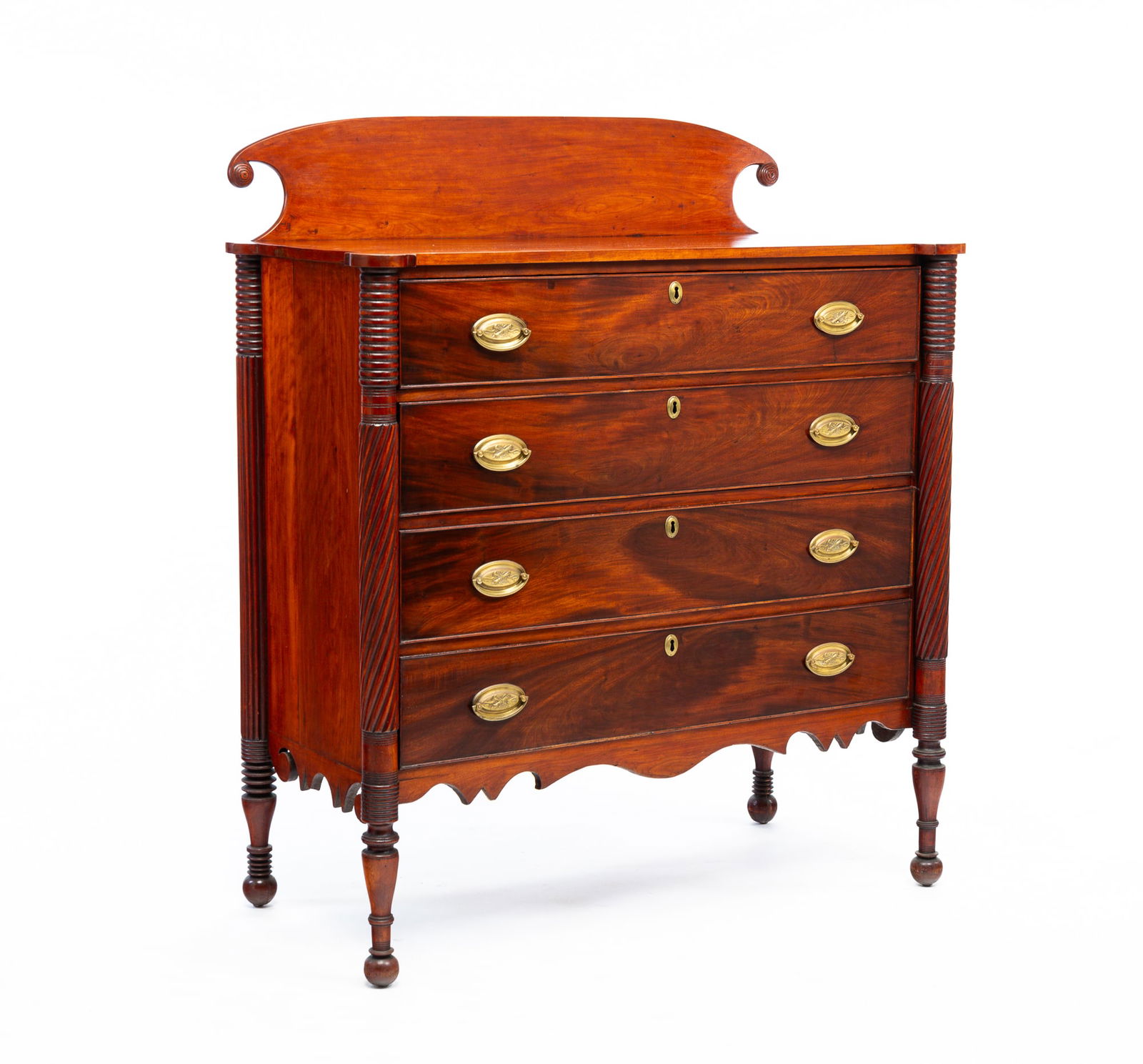 SHERATON CHEST OF DRAWERS. (1 of 5)