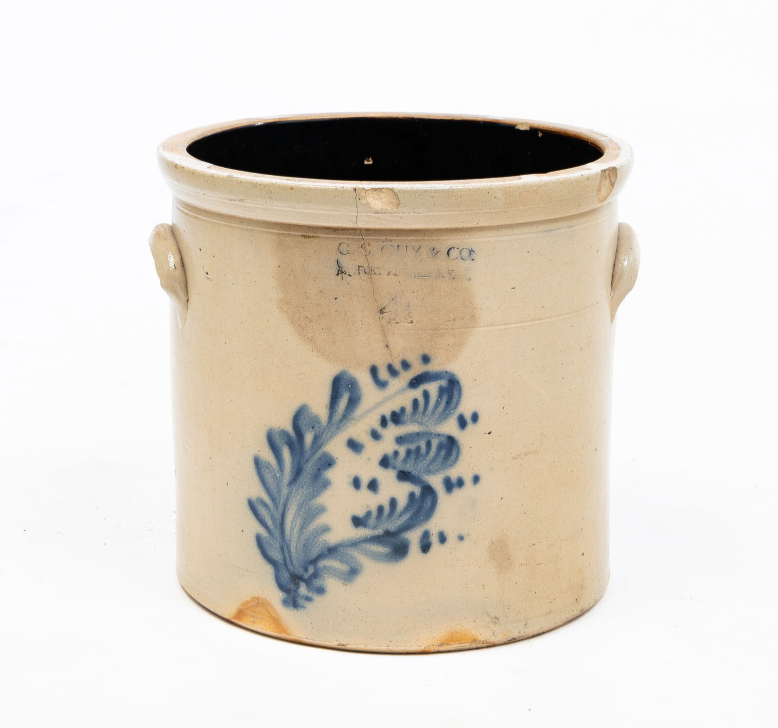 NEW YORK FOUR GALLON STONEWARE JAR. (1 of 5)