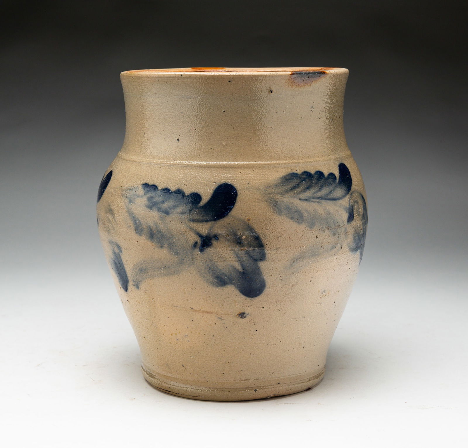 DECORATED OVOID STONEWARE JAR. (1 of 4)