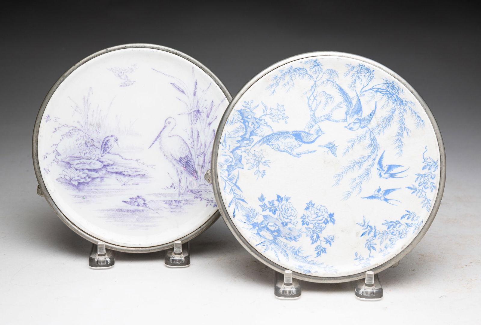 TWO R. DUNHATT AND SONS TEA TILES. (1 of 5)