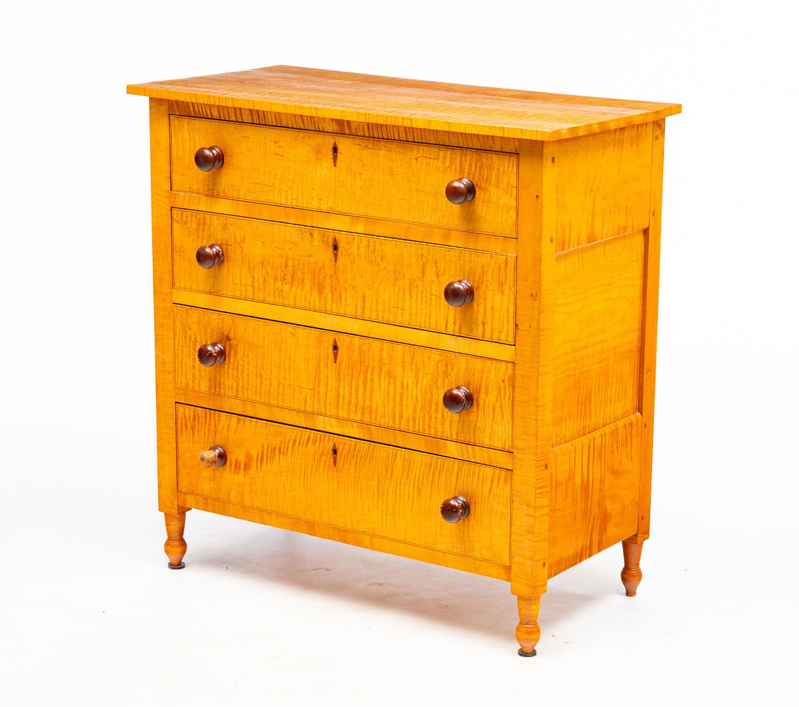 SHERATON STYLE CHILD'S SIZE CHEST OF DRAWERS. (1 of 6)