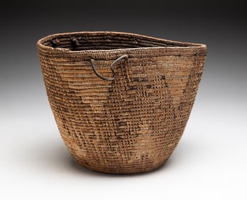 SALISH IMBRICATED COOKING BASKET.