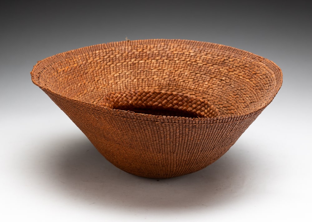 Haida Twined Spruceroot Hat. Auction