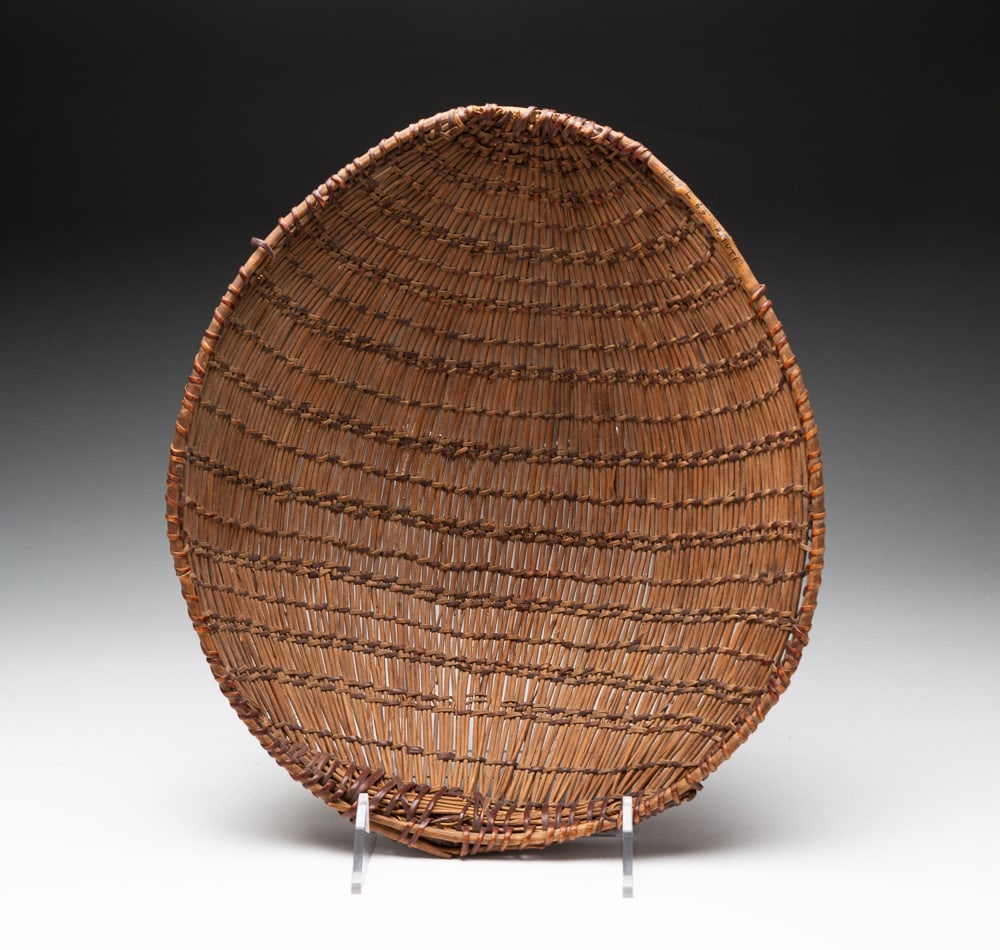 NORTHERN CALIFORNIA PAIUTE SEED BEATER.: Paiute, 19th Century. 4.5"h. 11.5"w. 13.75"l.We do not guarantee tribal attributions for American Indian / First Nations items.