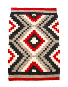 LARGE TRANSITIONAL NAVAJO RUG/BLANKET.