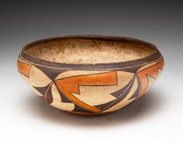 ACOMA POLYCHROME POTTERY BOWL.