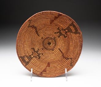 PICTORIAL POLYCHROME FIRST NATIONS BASKET.