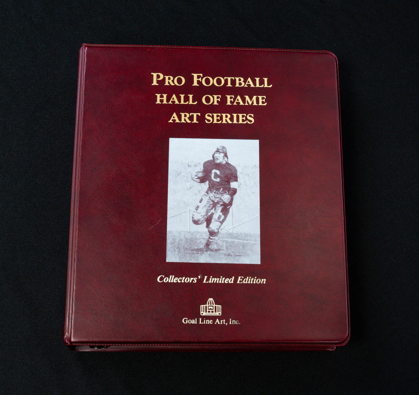 PRO FOOTBALL HALL OF FAME ART SERIES POSTCARD COLLECTION.: American, 20th Century. Includes 70 cards in binder, most autographed. Including Charlie Joiner, Mel Renfro, Don Dierdort, Dwight Stephenson, Billy Shaw, Ernie Stautner, Lenny Moore, Jack Youngblood a