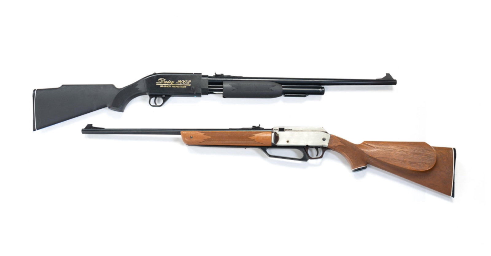 TWO DAISY POWERLINE REPEATER BB & PELLET GUNS.: Powerline 881 and a Pump Action Pellet Repeater. Both new, in box.