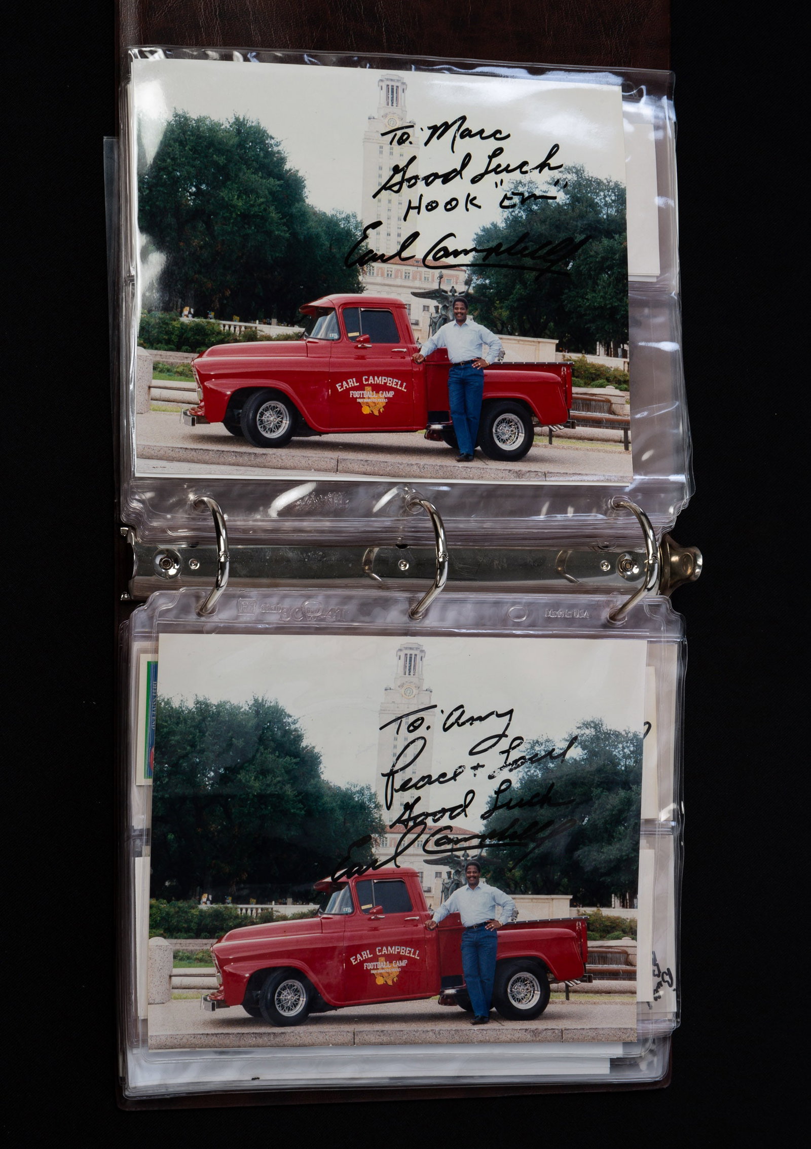FOOTBALL HALL OF FAME PLAYER AUTOGRAPH COLLECTION.: American, 20th Century. Featuring autographs from Doug Atkins, Otto Graham, Raymond Berry, Roosevelt Brown, Weeb Ewbank, Sid Gilman and others. Signed on cards, index cards, photographs and written le