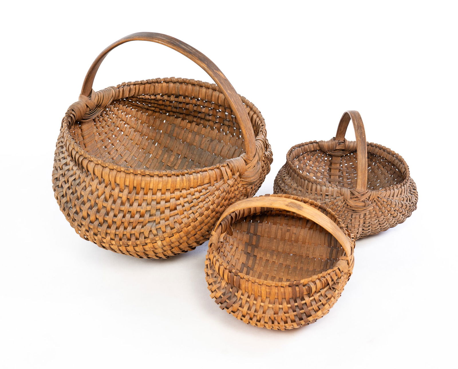 THREE SPLINT BUTTOCKS BASKETS. (1 of 4)