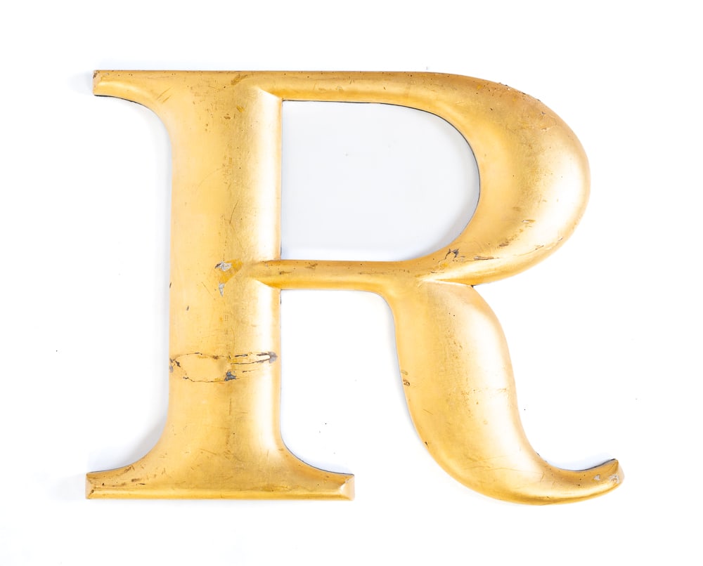 ARCHITECTURAL LETTER WITH GOLD LEAF DECORATION. (1 of 2)