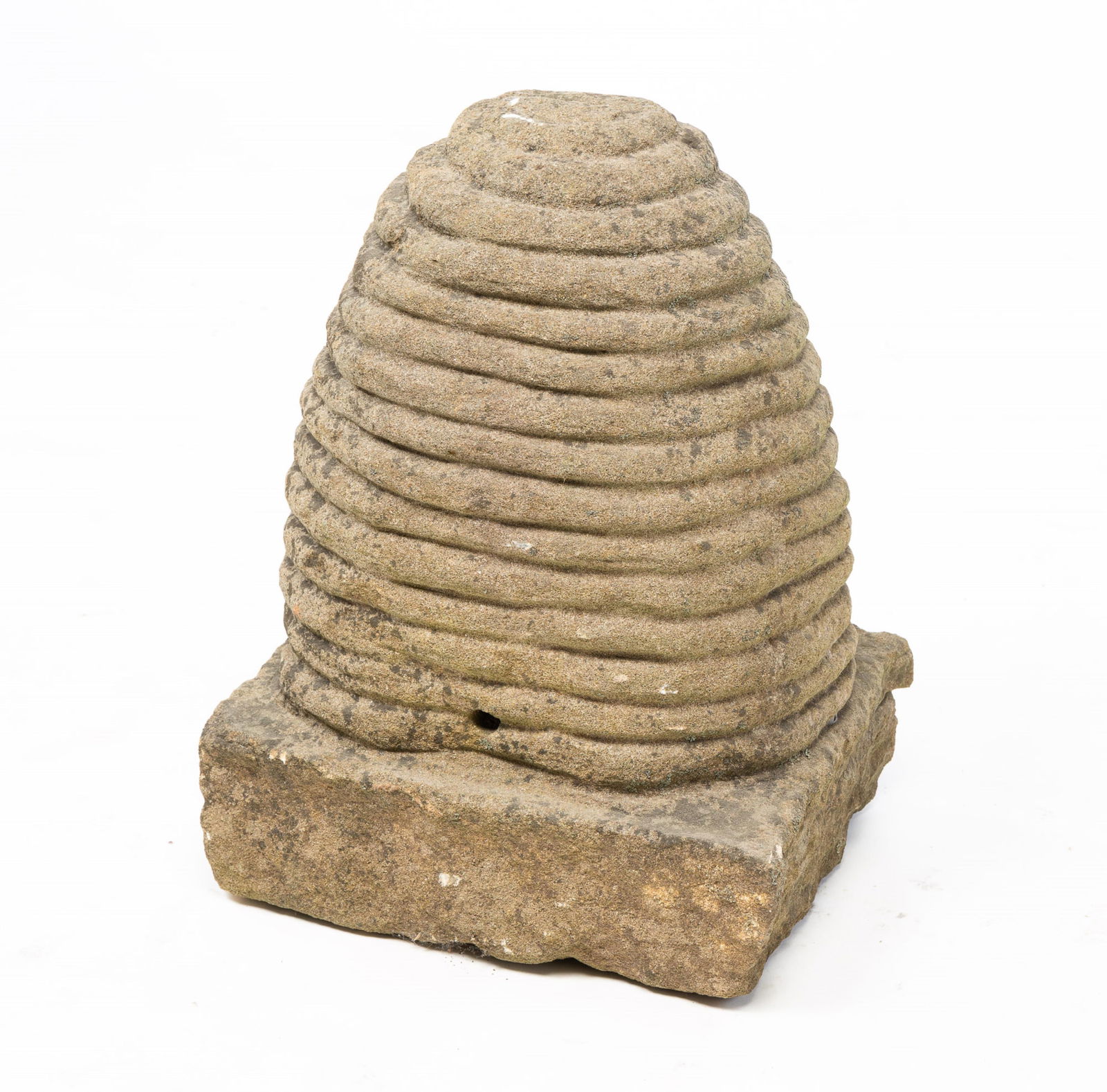 SANDSTONE BEEHIVE GARDEN SCULPTURE. (1 of 3)