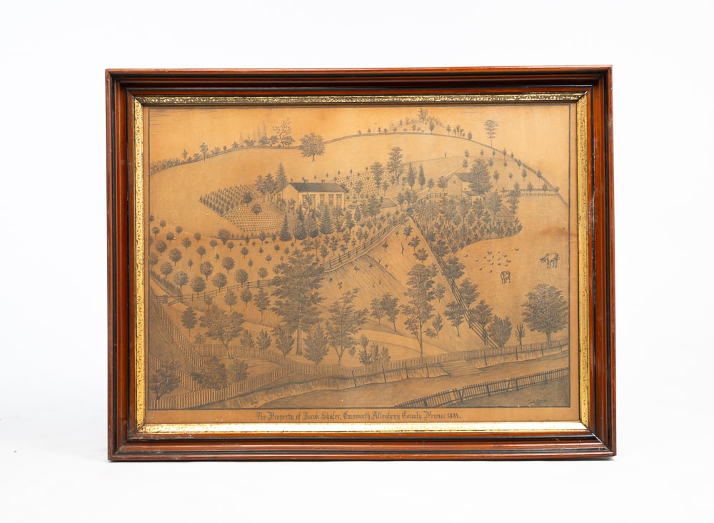 "THE PROPERTY OF JACOB SHAFER, EMSWORTH ALLEGHENY COUNTY, PENNA: 1884" BY FERDINAND BRADER (1833-190 (1 of 5)