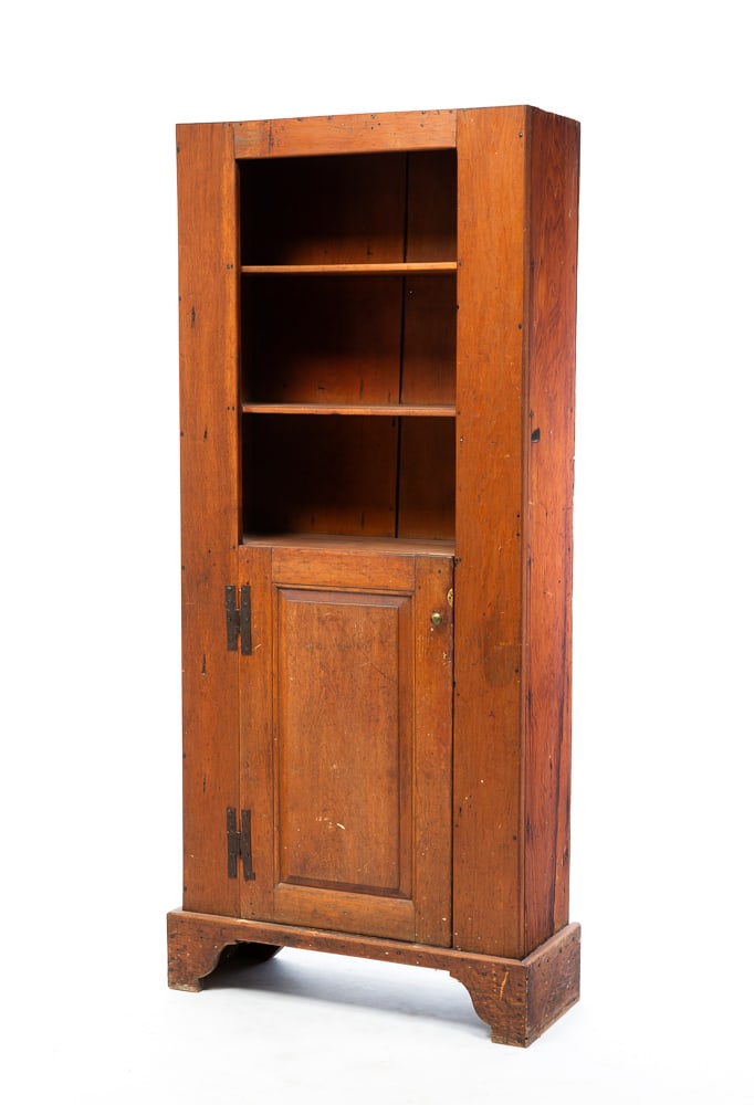 EARLY OPEN TOP FLAT WALL CUPBOARD. (1 of 6)