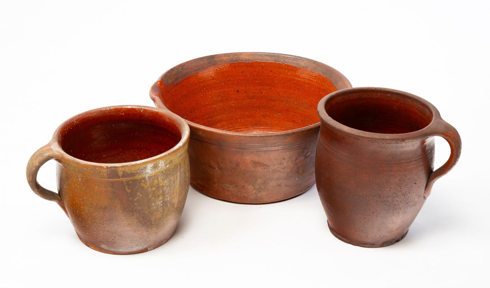 THREE REDWARE PIECES. (1 of 3)