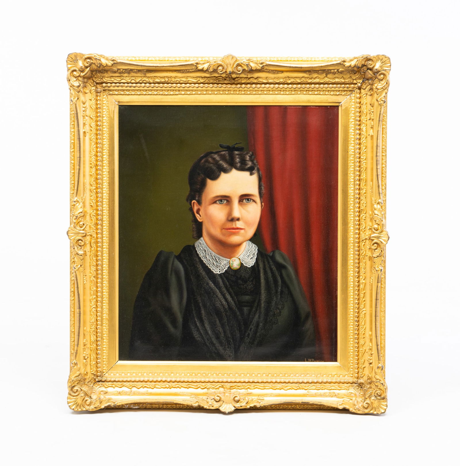 PORTRAIT OF MARY WESLEY WAGNER BY LEVI WELLS PRENTICE (1851-1935). (1 of 5)
