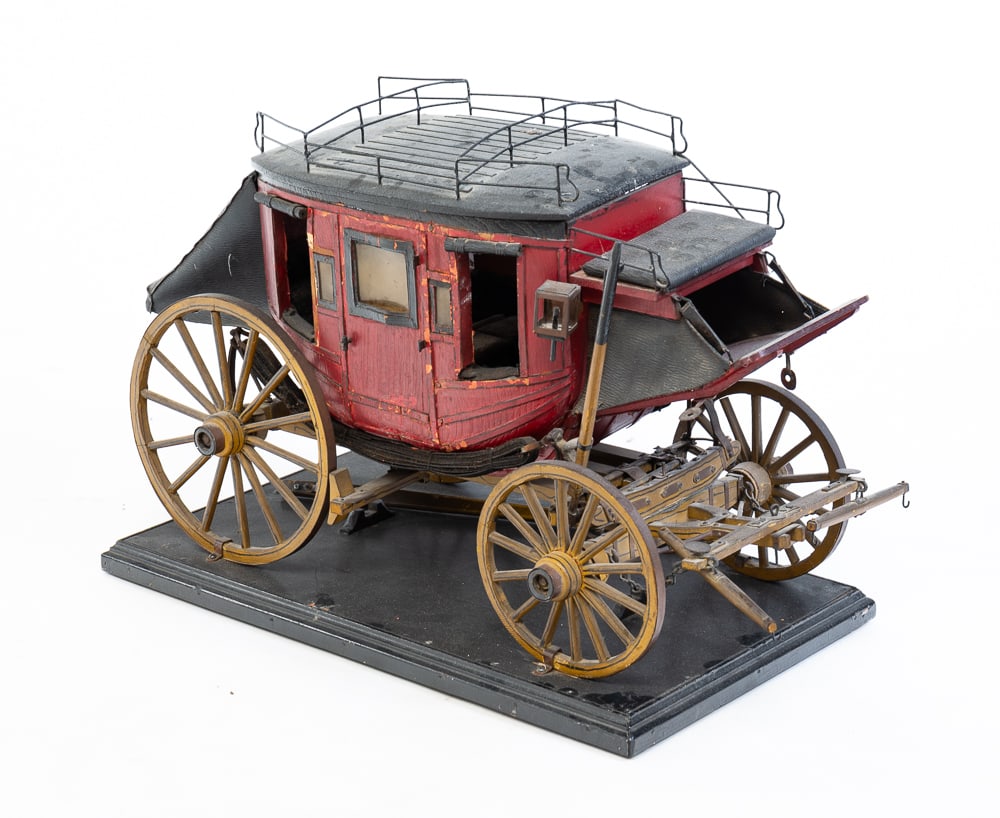 FOLK ART STAGECOACH MODEL. (1 of 4)
