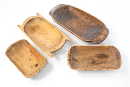 FOUR WOOD TRENCHERS.