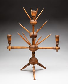 DISPLAY STAND WITH CANDLE HOLDERS.