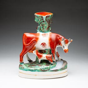 STAFFORDSHIRE SPILL VASE.