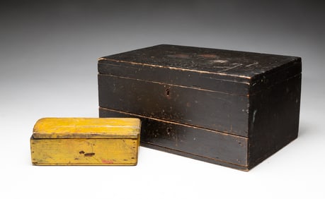 TWO PAINTED BOXES.