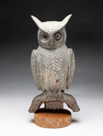 SWISHER AND SOULE OWL CONVERTED TO A LAMP.