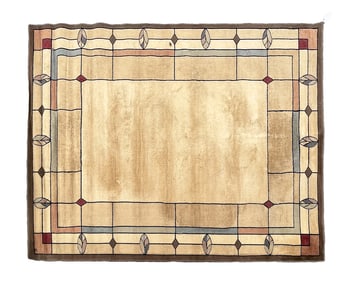 ARTS AND CRAFTS STYLE ROOM SIZE RUG.