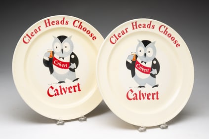 TWO ADVERTISING PLATES.