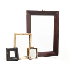 FOUR FRAMED MIRRORS.