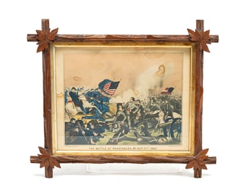 CURRIER AND IVES BATTLE LITHOGRAPH.
