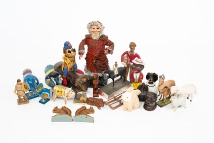 ECLECTIC GROUP OF DECORATIVE ARTS.