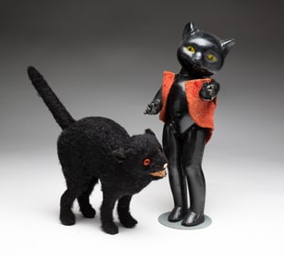 TWO HALLOWEEN CATS.
