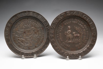 TWO ALPHABET PLATES.